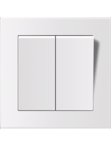Διπλός Διακόπτης (κομιτατερ) Χωνευτός Λευκός (Entac 105)
